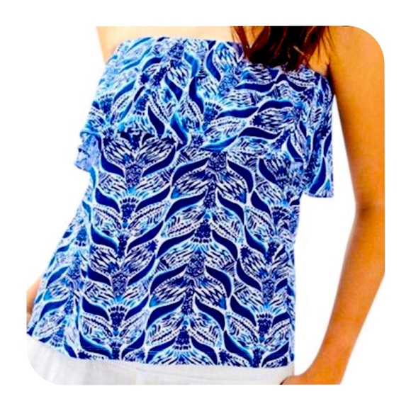Lilly Pulitzer Wiley tube top-A mermaids tail Sml - Picture 4 of 4